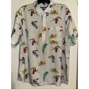 Chubbies The Nutter Short Sleeve XL Hawaiian Shirt Parrots Macaws Toucan bag but